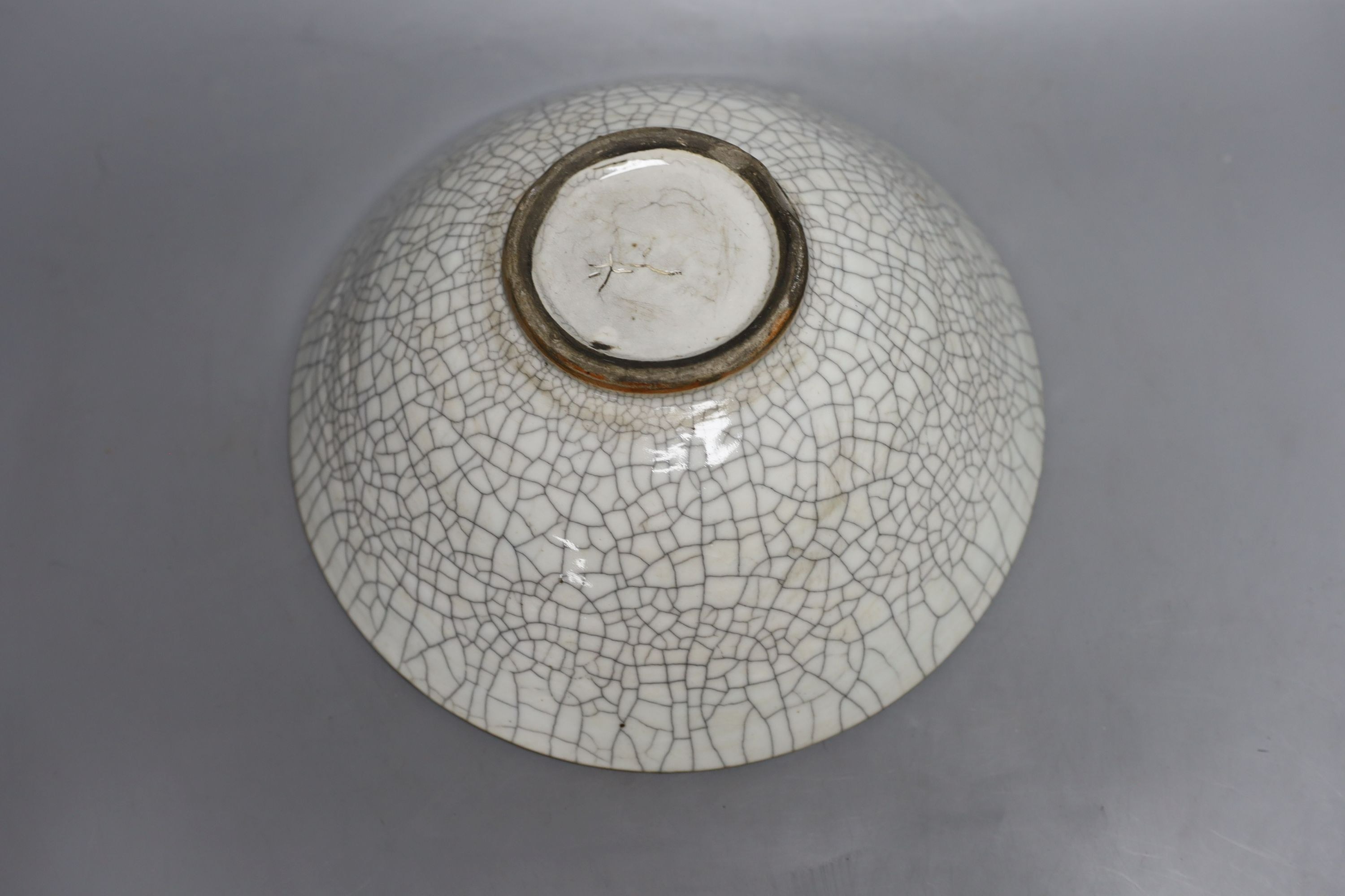 A Chinese crackle glaze bowl - 27cm diameter